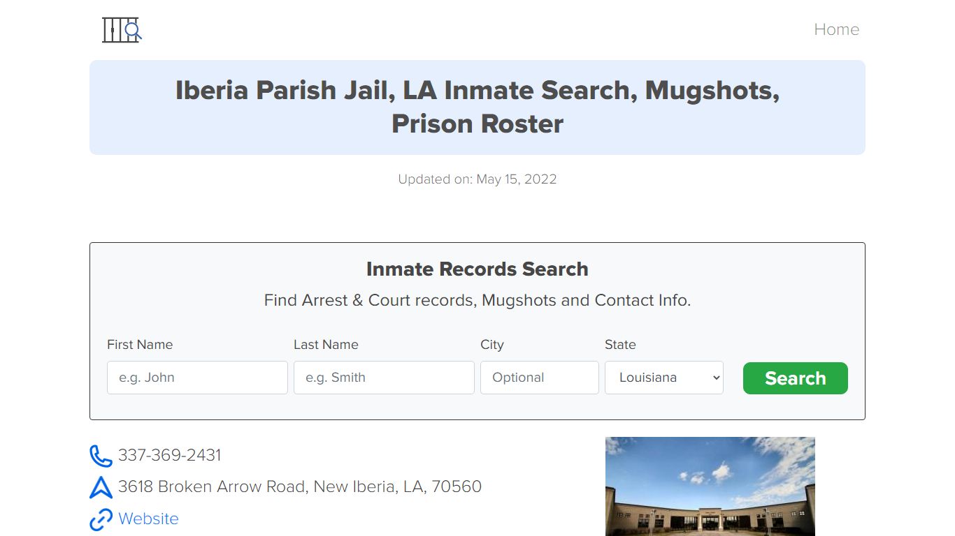 Iberia Parish Jail, LA Inmate Search, Mugshots, Prison Roster