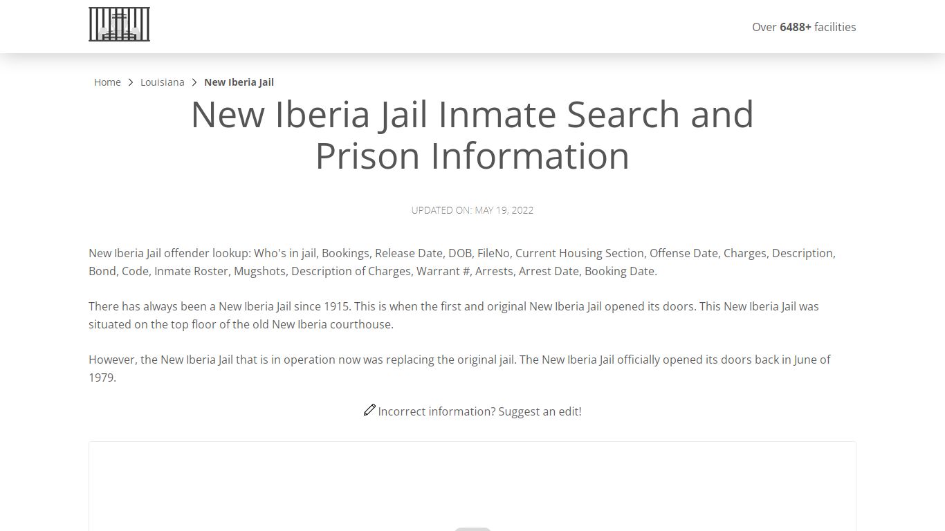 New Iberia Jail Inmate Search, Visitation, Phone no ...